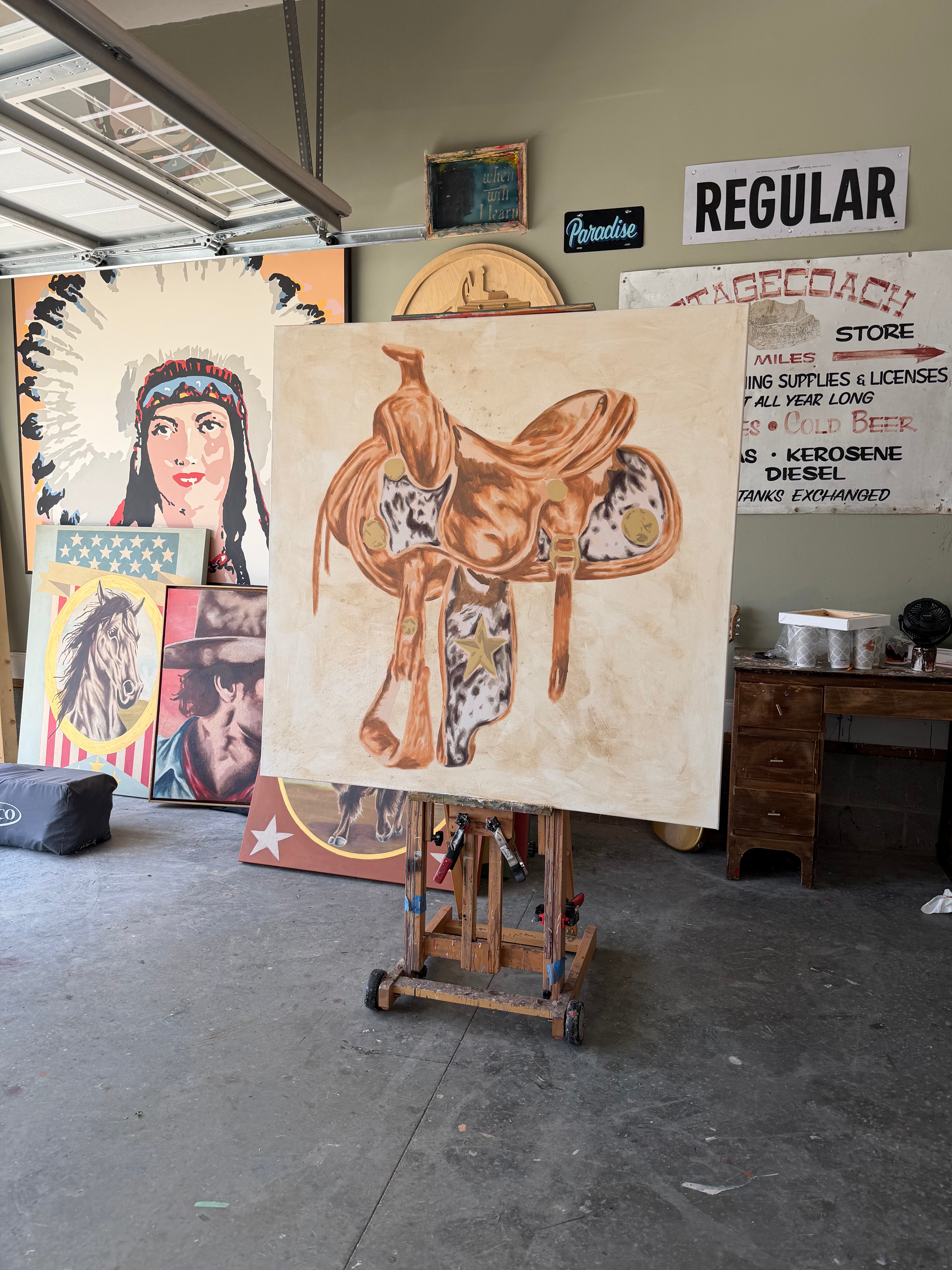 "Cowhide Saddle" by Brandon Owen
