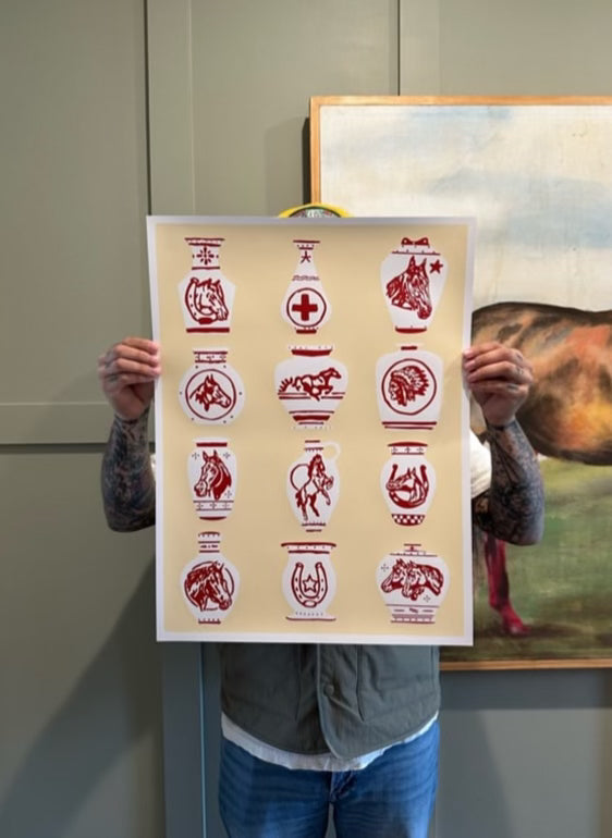 Horse Vase Print by Brandon Owen