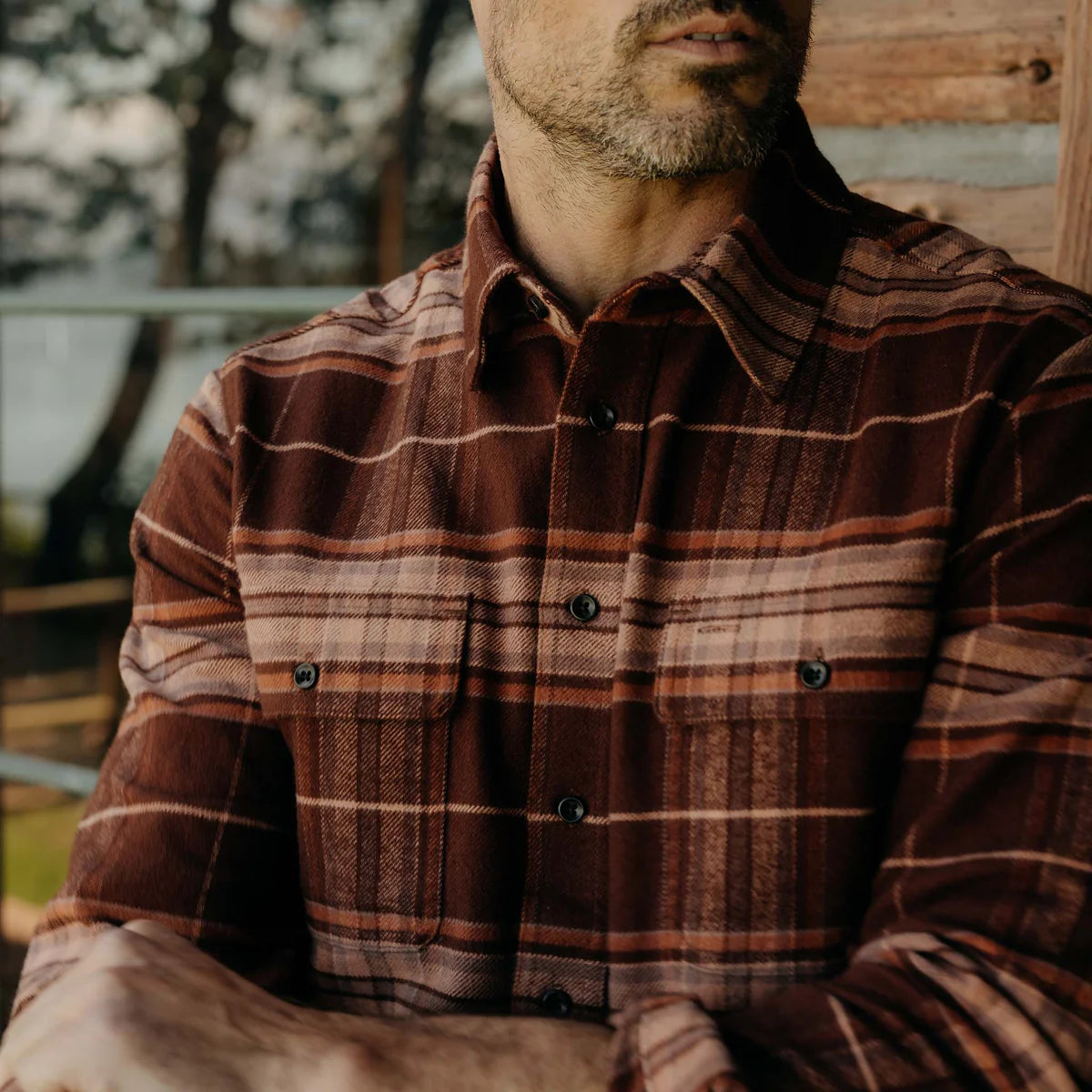 Ledge Shirt in Chestnut Plaid