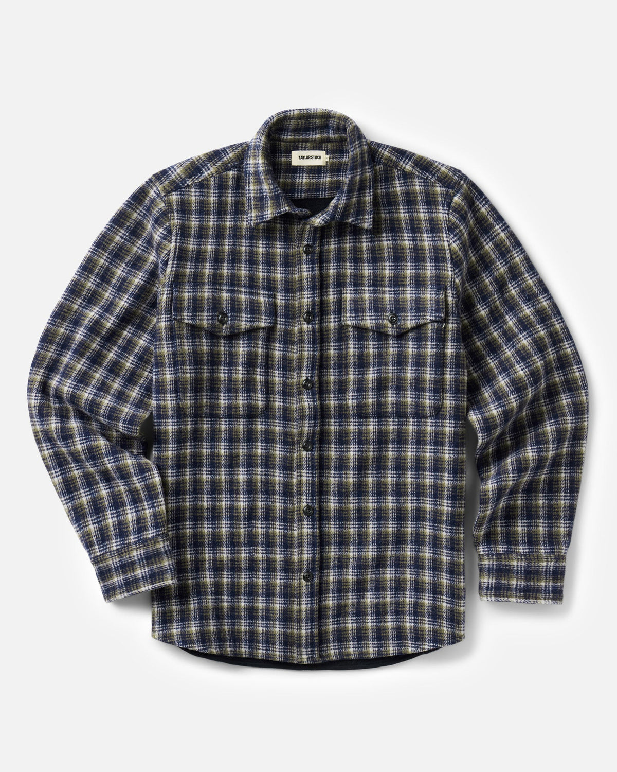 Taylor Stitch - The Maritime Shirt Jacket in Navy Shadow Plaid Wool