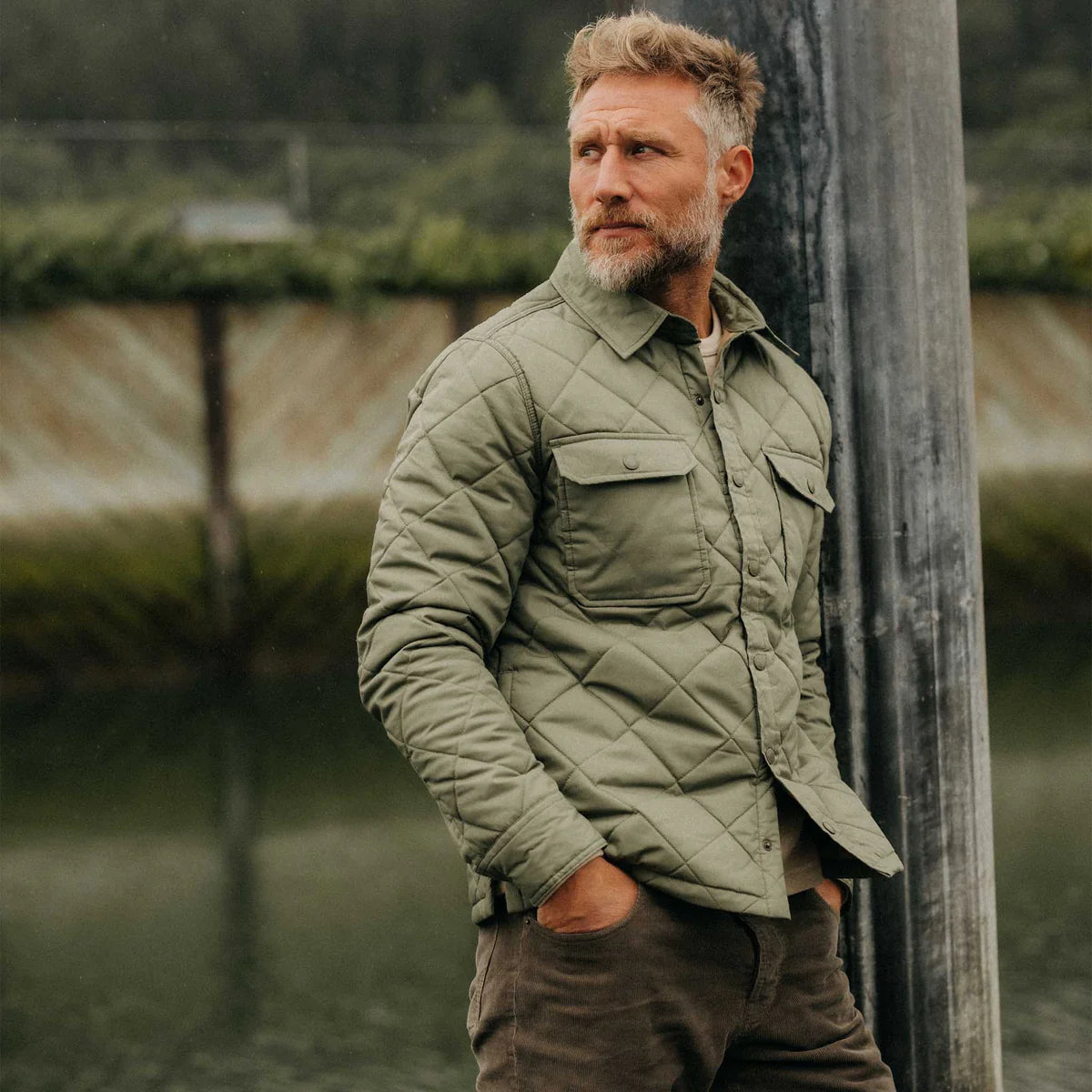The Miller Shirt Jacket in Smoked Olive