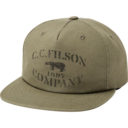 Stencil Graphic Trucker Cap in Olive