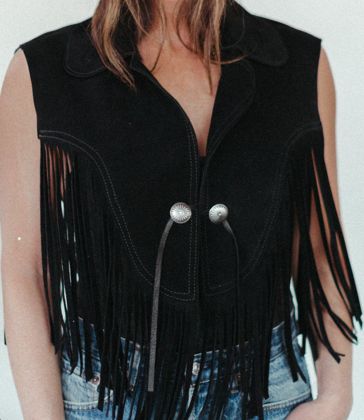 CrossbowSuede Shawl Vest