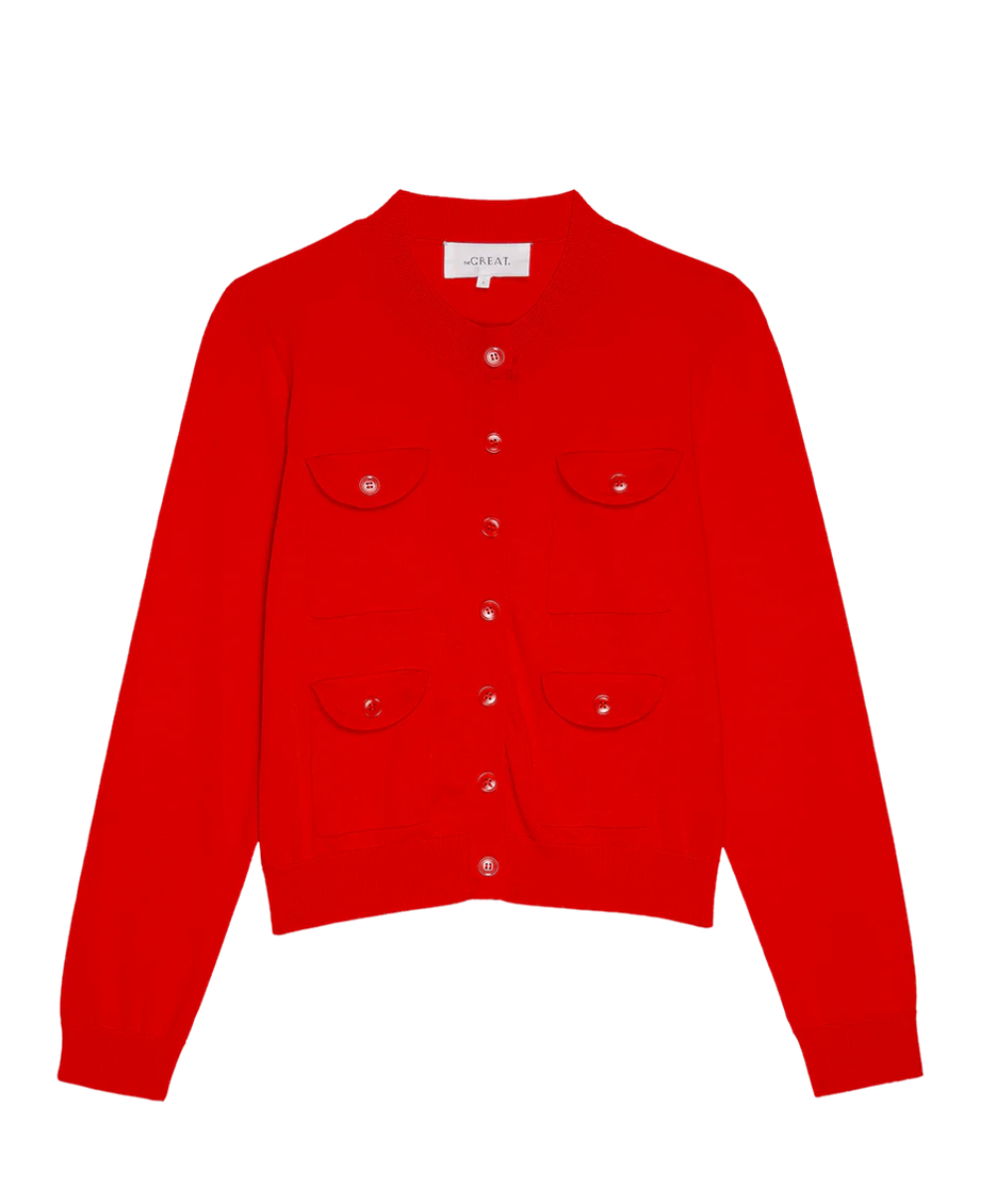 The Patch Pocket Cardigan by The Great.