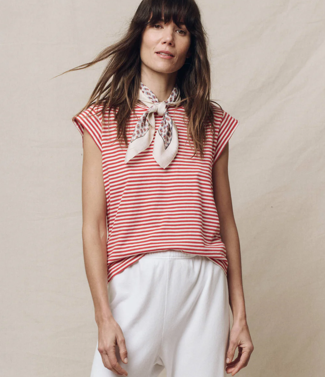 The Peak Shoulder Tee by The Great.