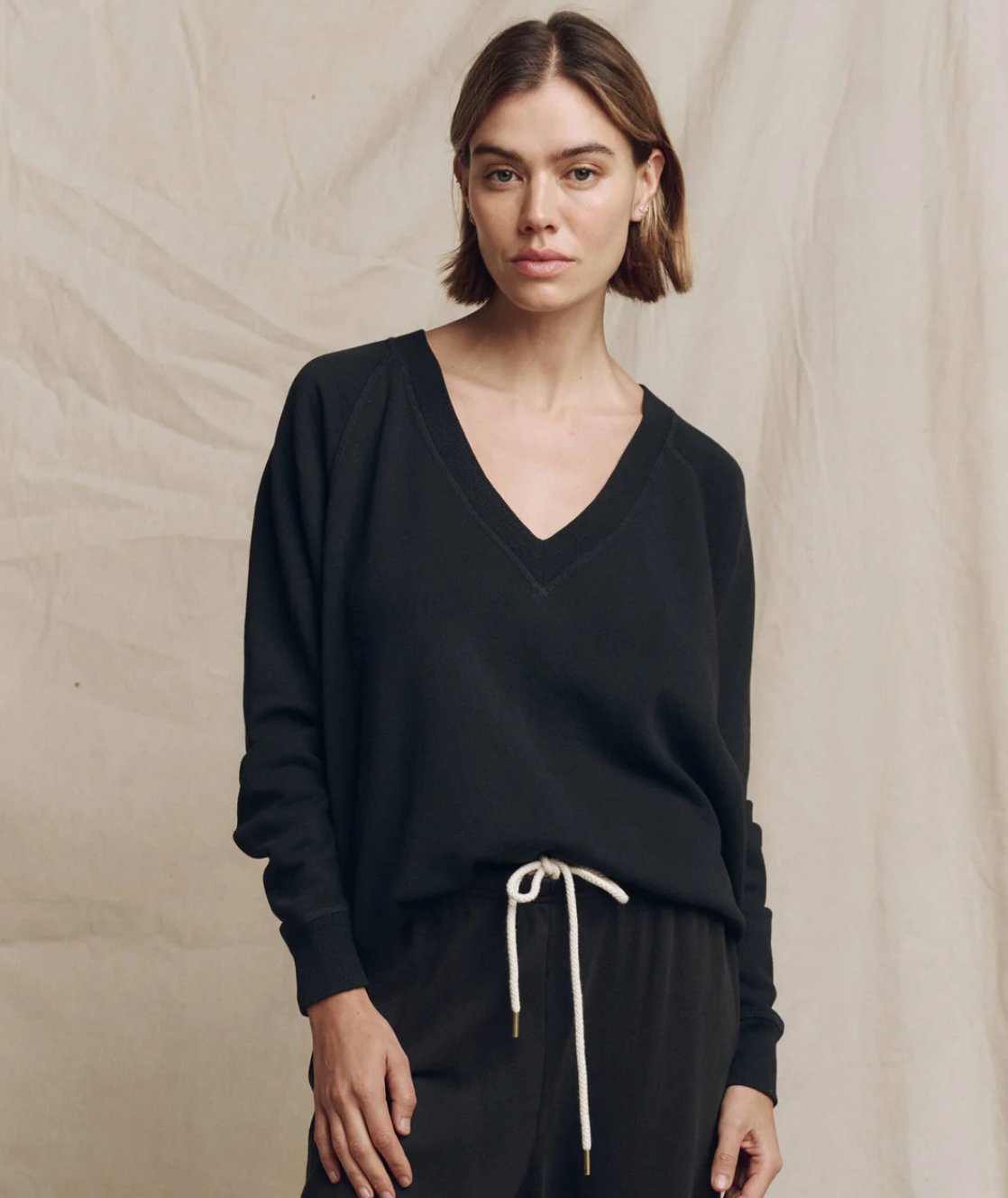 The V-Neck Sweatshirt by The Great