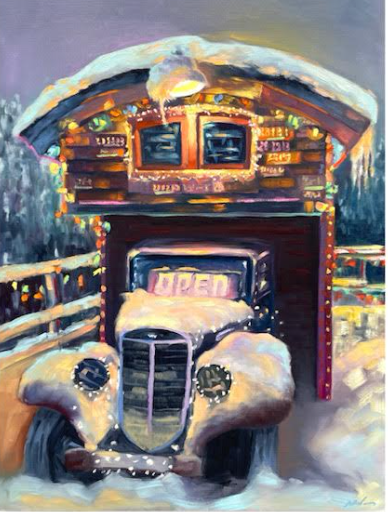 "Ticket Truck-Strawberry Hot Springs"- 12" x 16"