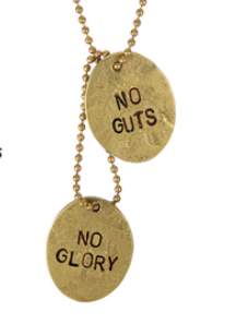 LHN- No Guts No Glory Dog Tags- Brass