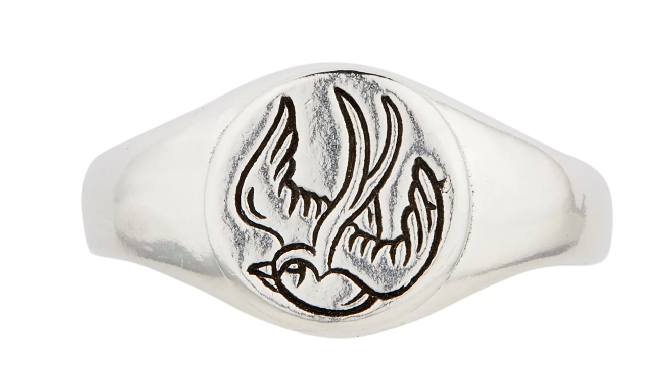 LHN- Mini Swallow Ring- Silver- Size 7
