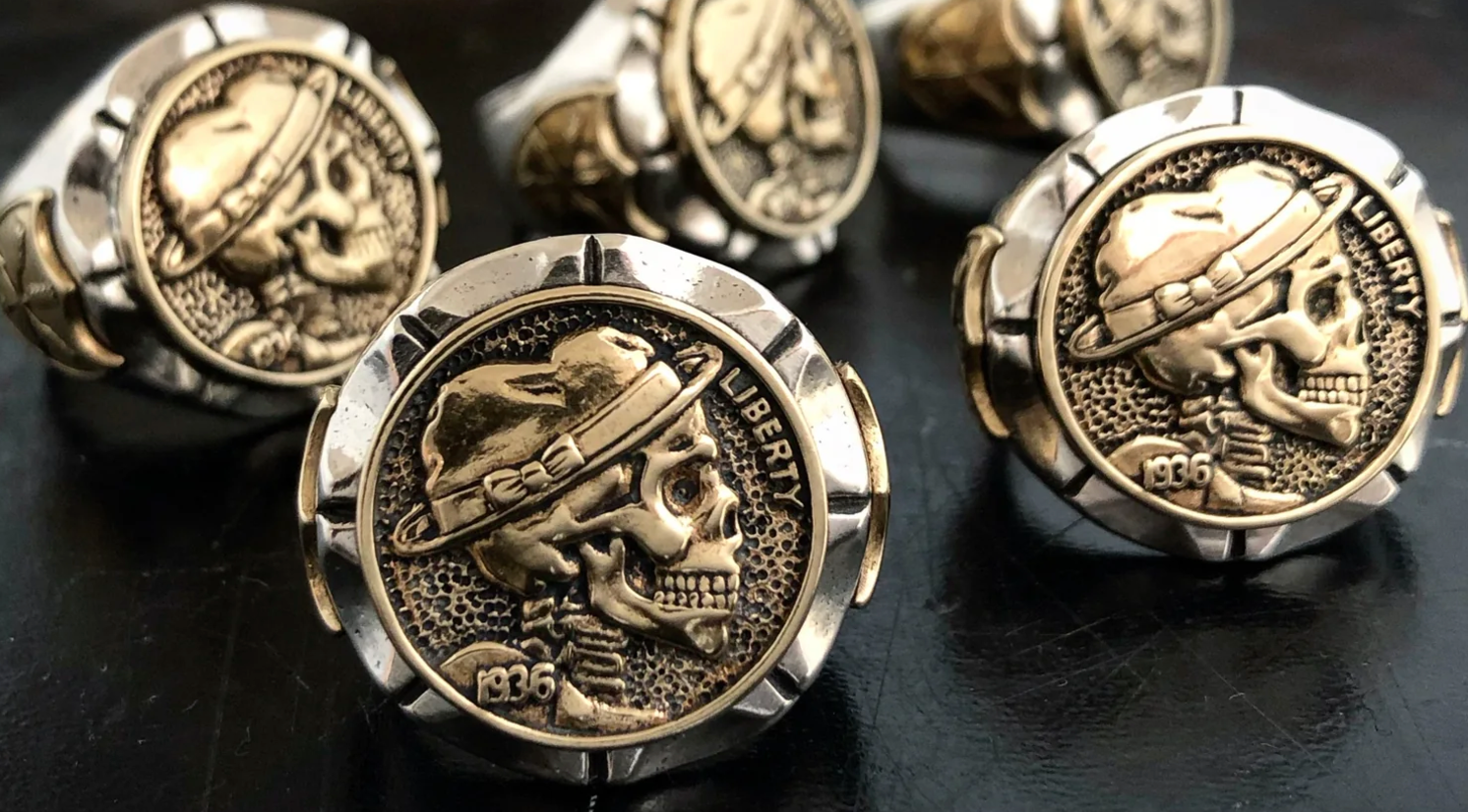 LHN- Hobo Nickel Ring- Silver & Brass