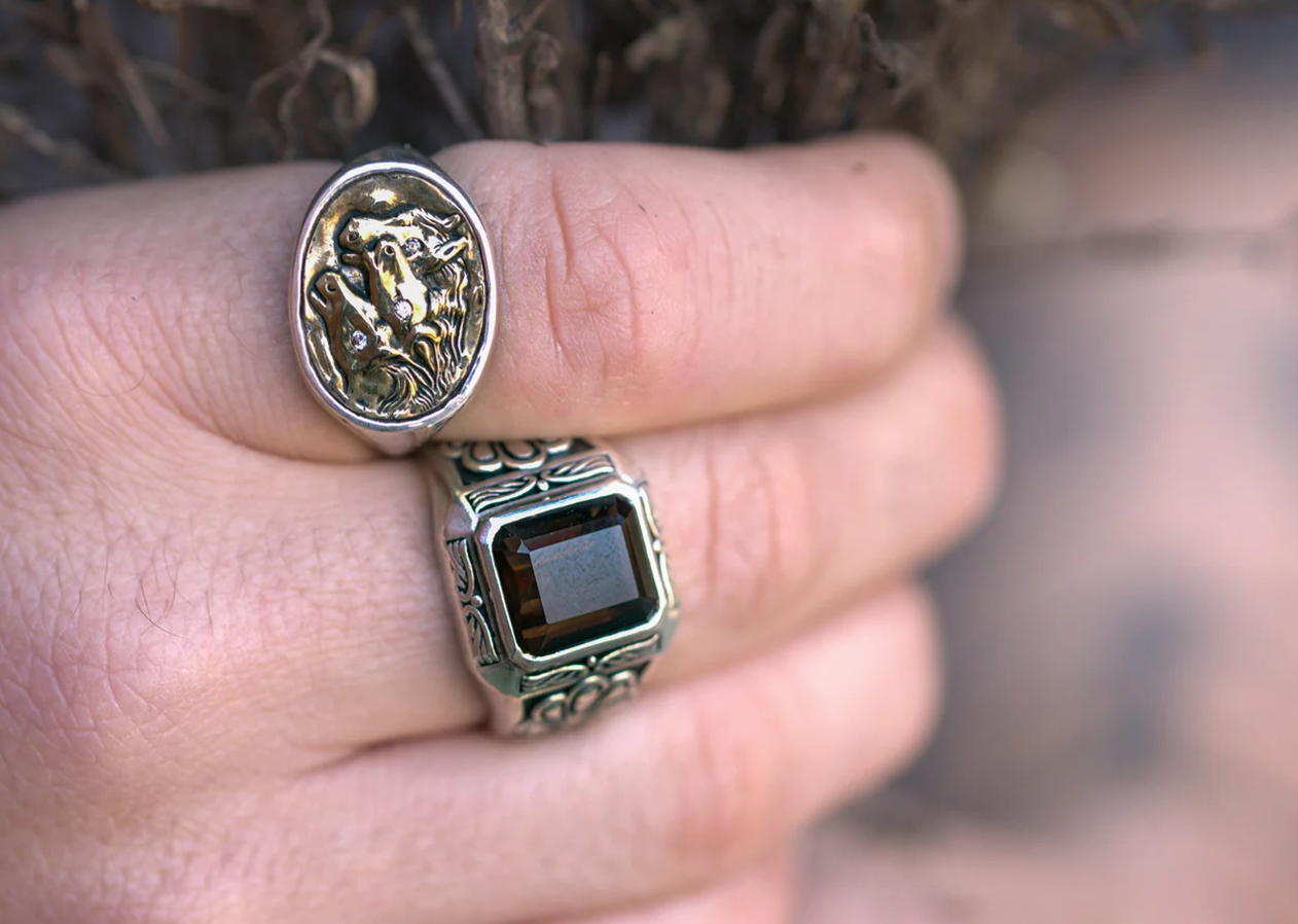LHN- Wild Horse Ring- Silver/Gold/ Diamonds