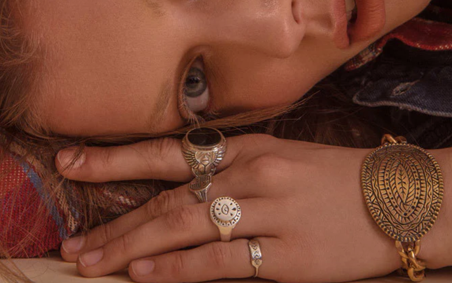 LHN- Small All Seeing Eye Ring- Brass