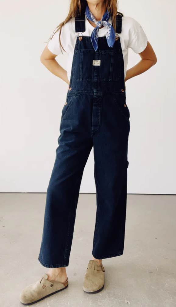 Hey Gang- The Miner Overalls Black Denim