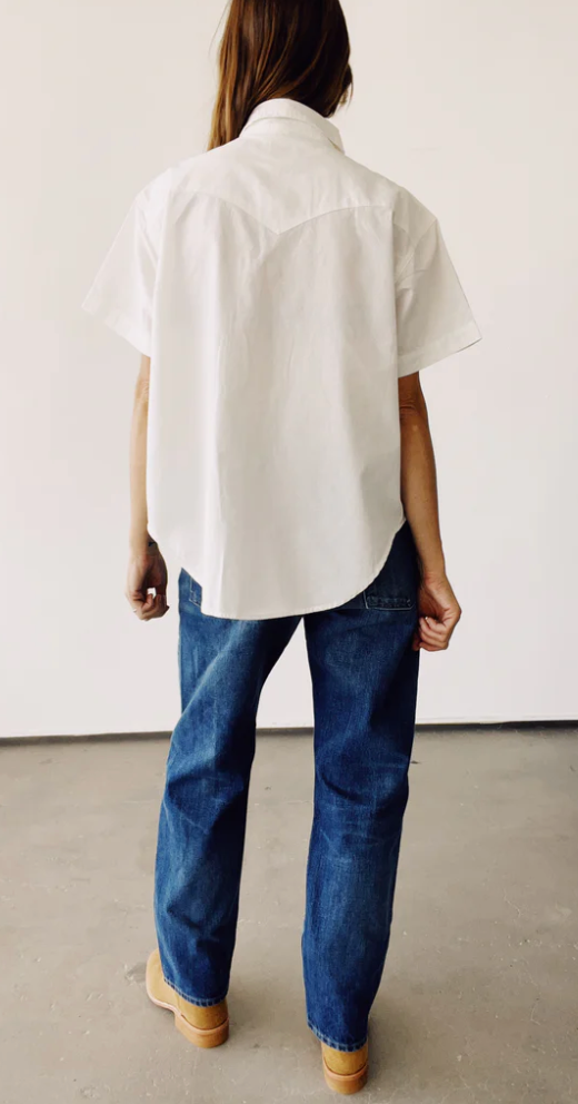 Hey Gang-The S/S Western Shirt White