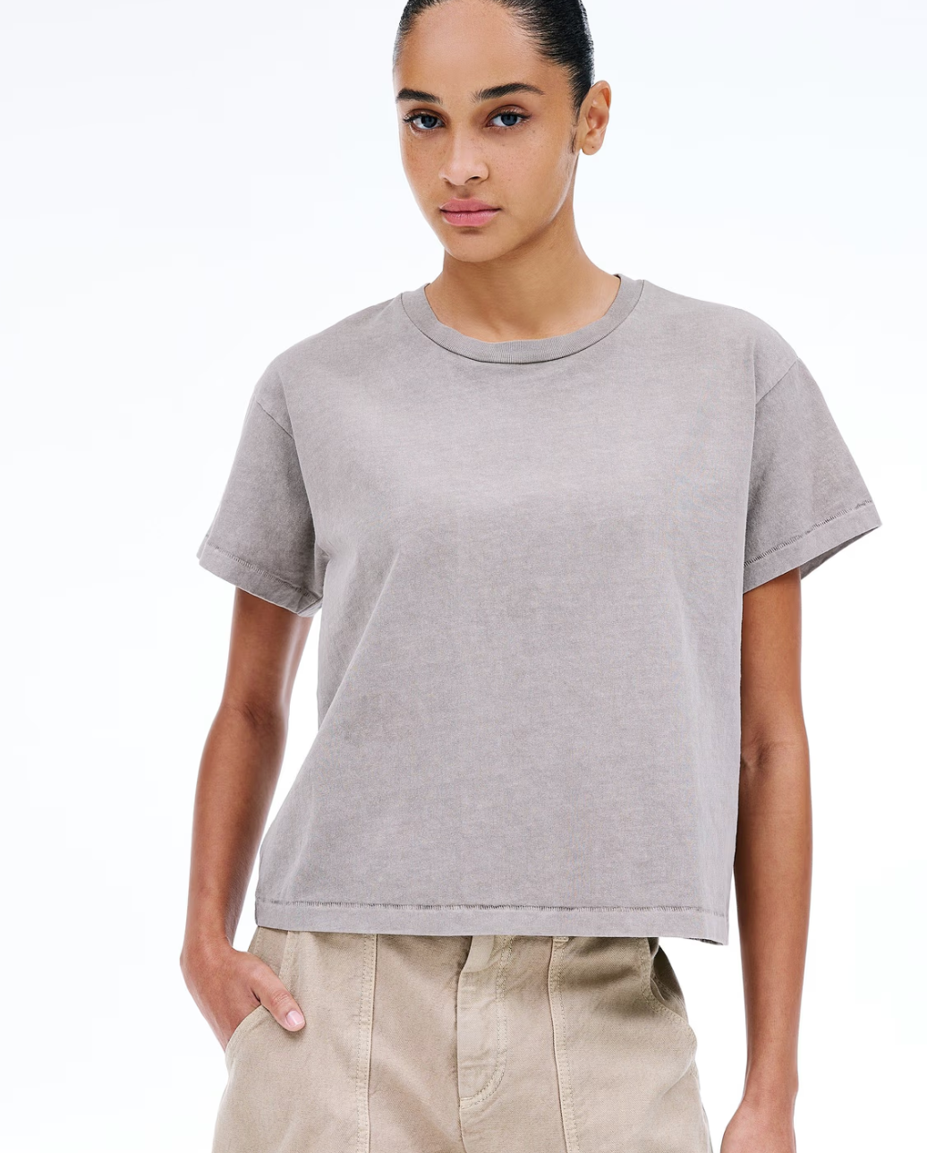 SLVRLAKE- Square Tee- Desert Taupe