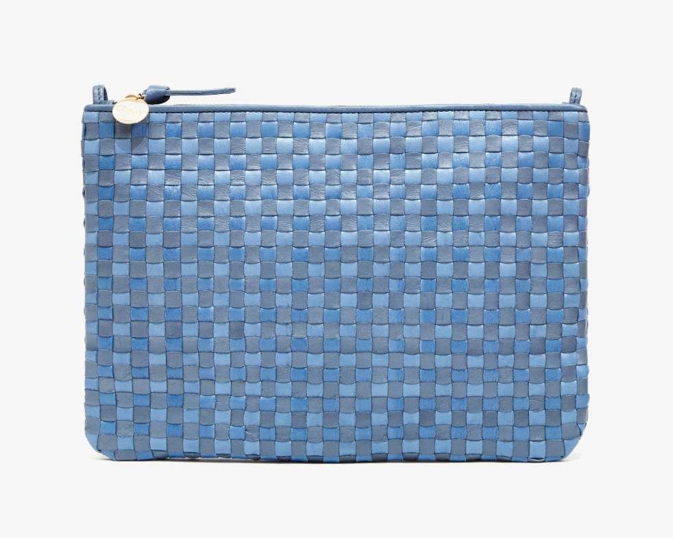 Clare V. -Flat Clutch-Woven with Tabs