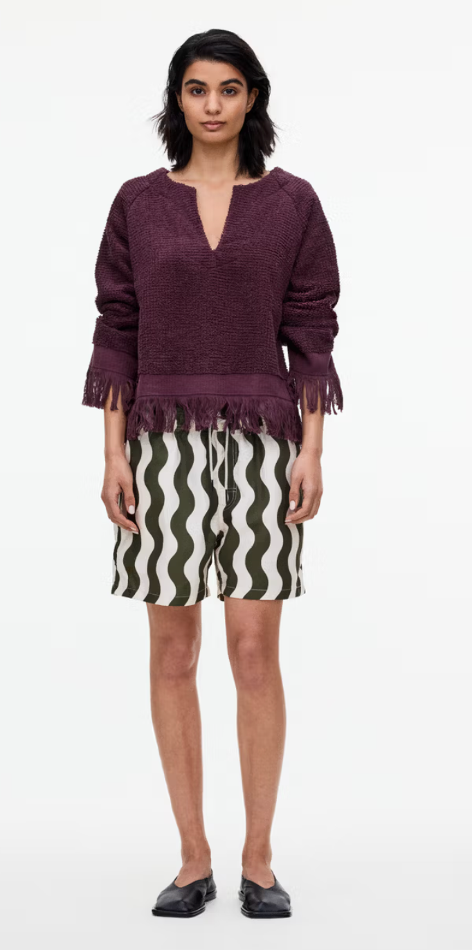 OAS- Burgundy Tillie Terry Top
