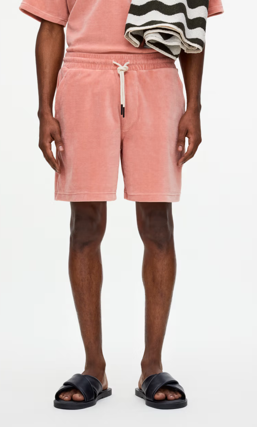 OAS-Cameo Velour Shorts Pink