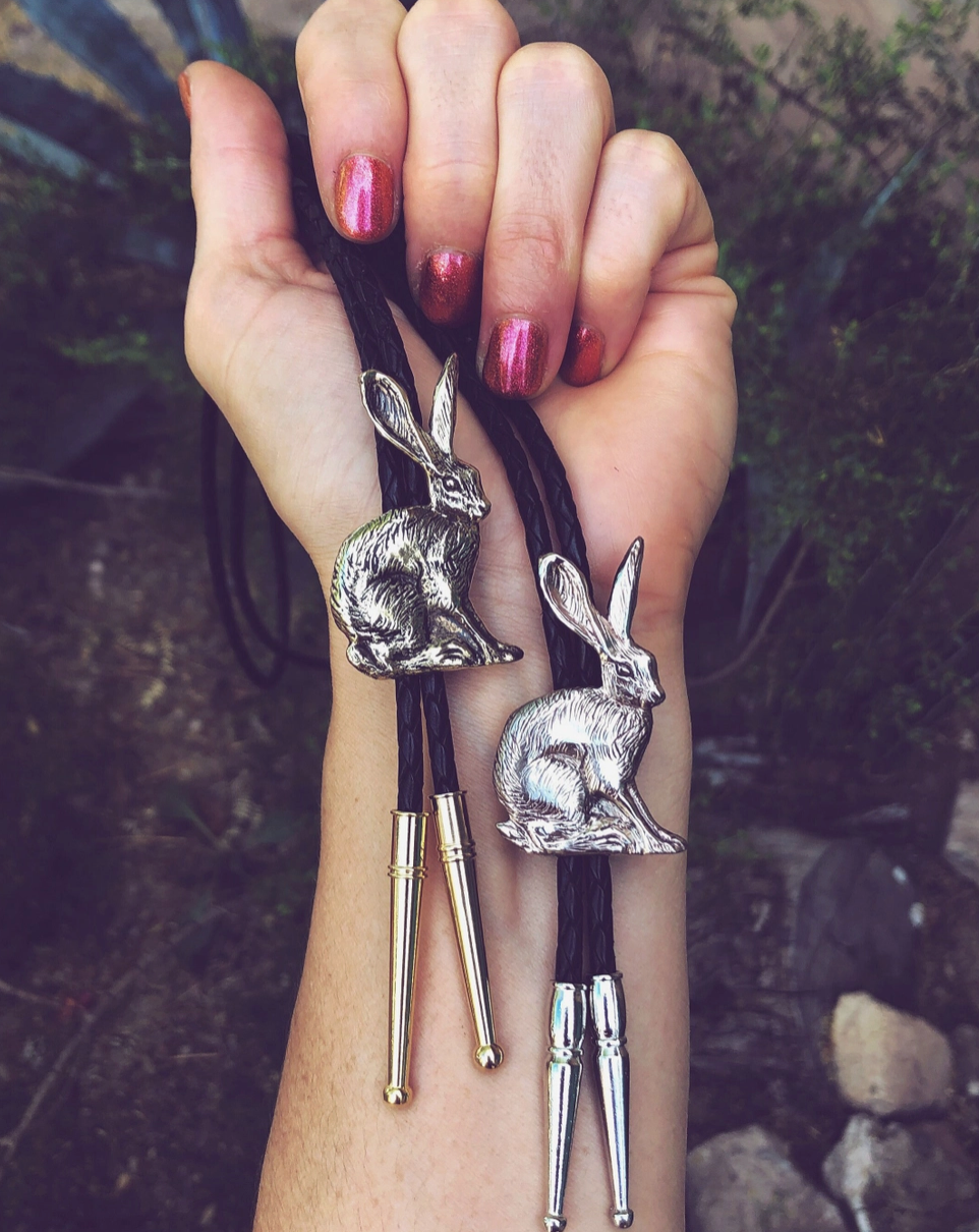 HELIOTROPE- Jackrabbit Bolo- Black/ Brass 36"