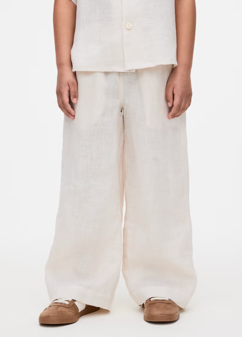 OAS- Kids Beige Linen Pants
