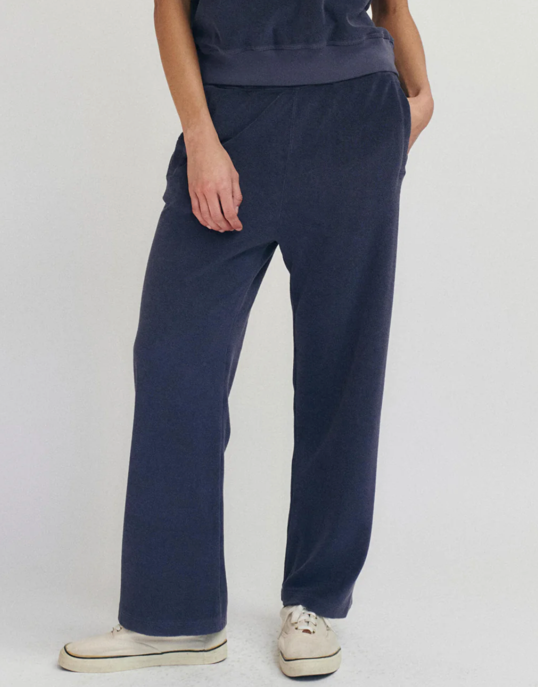 The Great. The Micro Terry Victory Sweatpant Vintage Blue