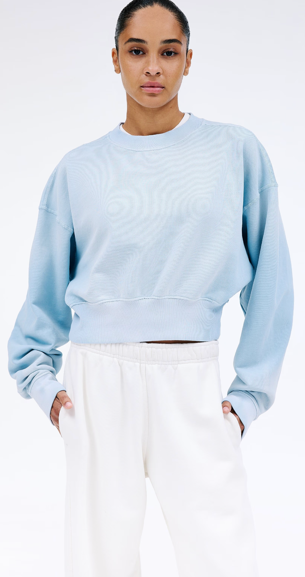 SLVRLAKE- Crop Crew Neck Vintage Sky