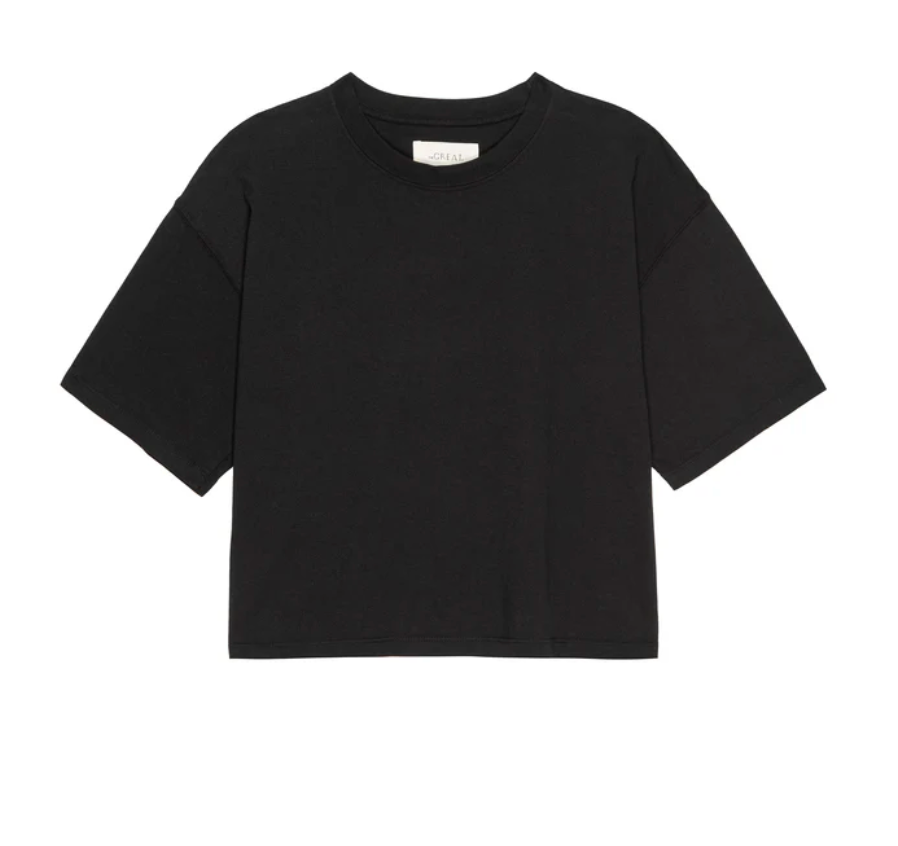 The Great. The Track Crew Tee- Black