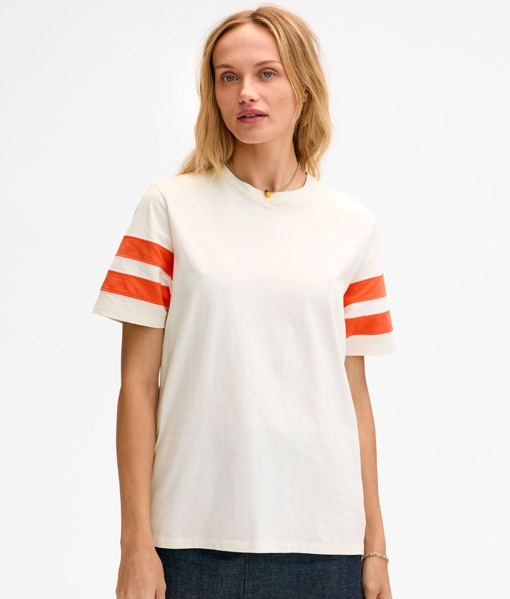 Clare V. Original Varsity Tee- Cream