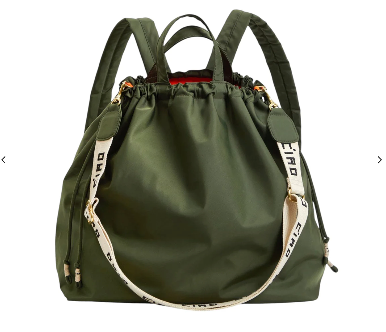 Clare V. Sac Tout Back Pack- Recycled Nylon Twill- Army