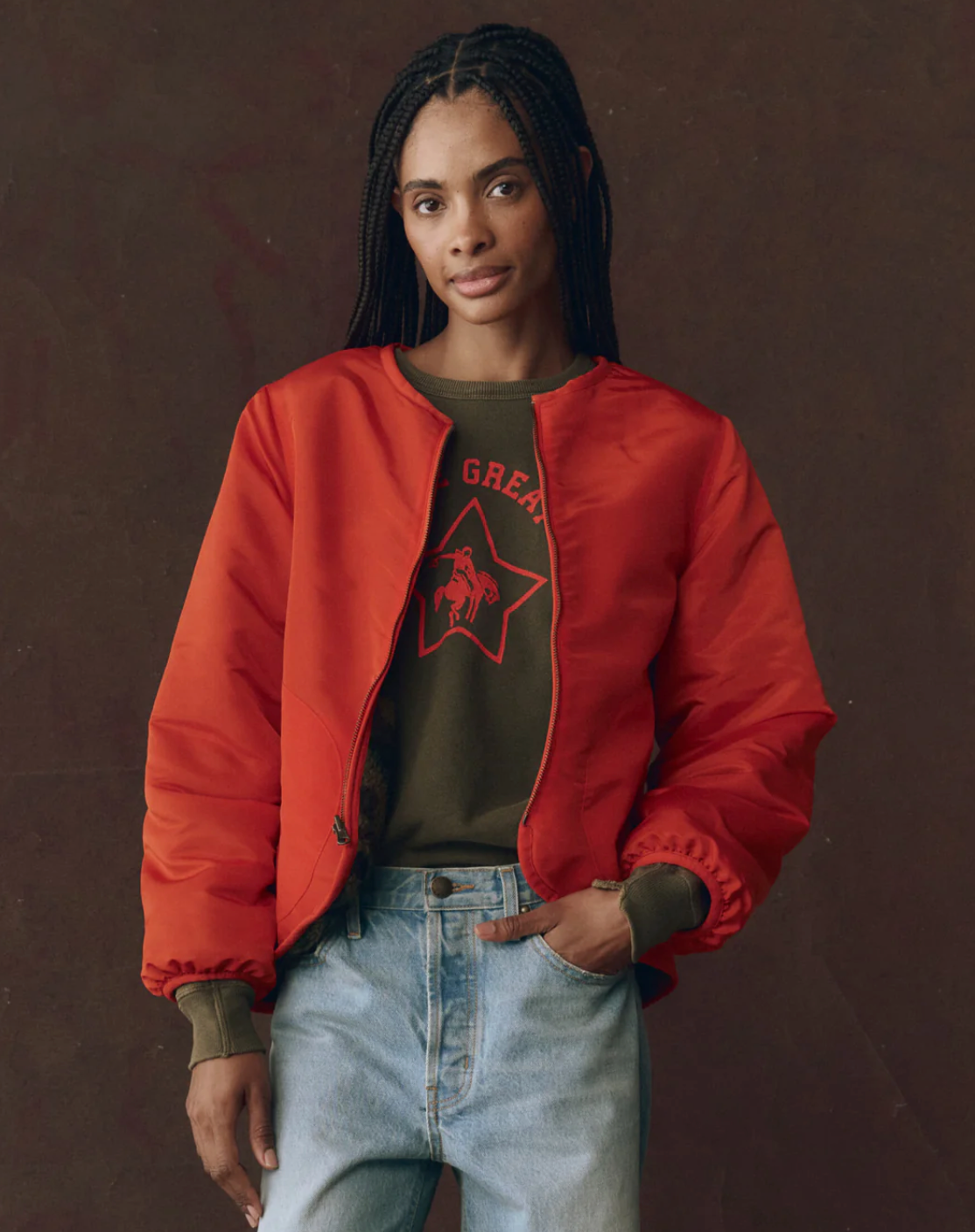 The Great. Reversible Plush Bomber