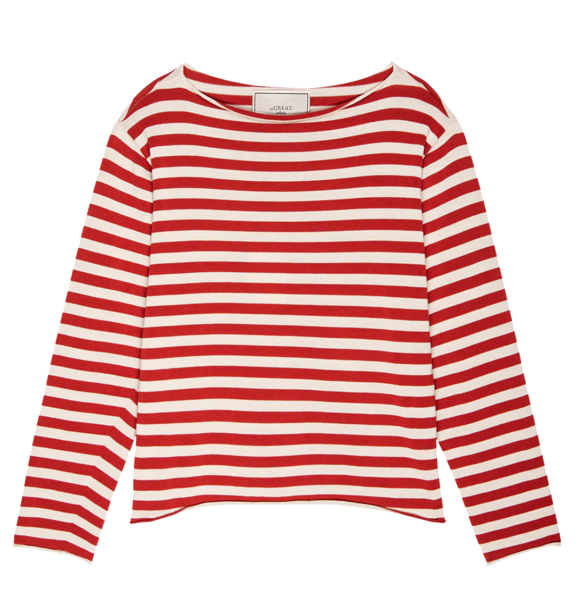 The Great. The Sailor Sweater- Maple Stripe