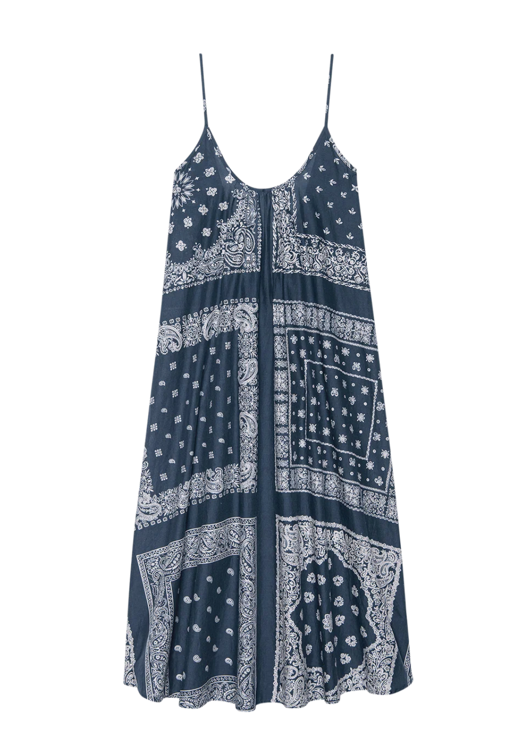 The Great. The Slip Sleep Dress- Bandana Patchwork