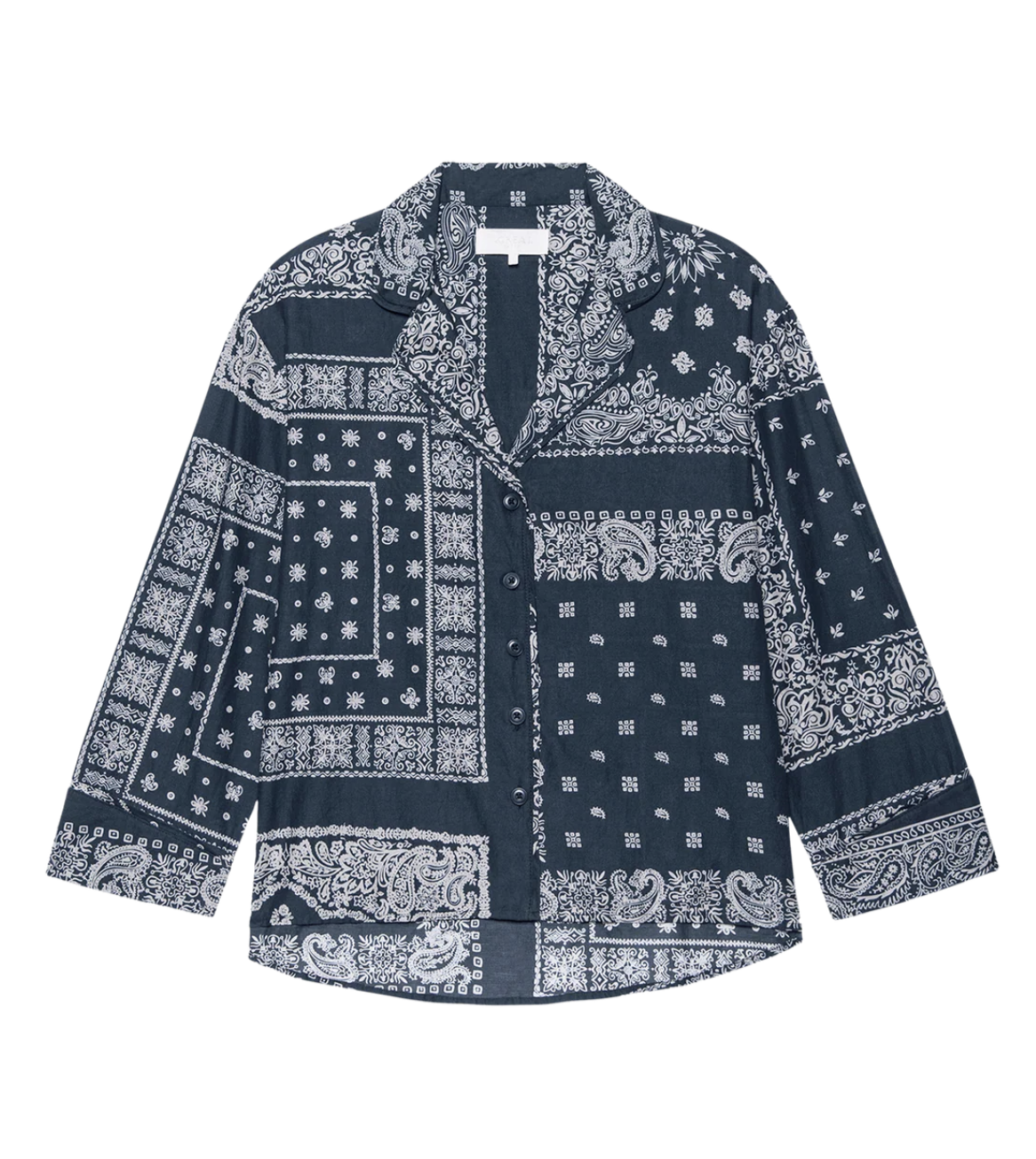 The Great. The Pajama Shirt- Bandana Patchwork