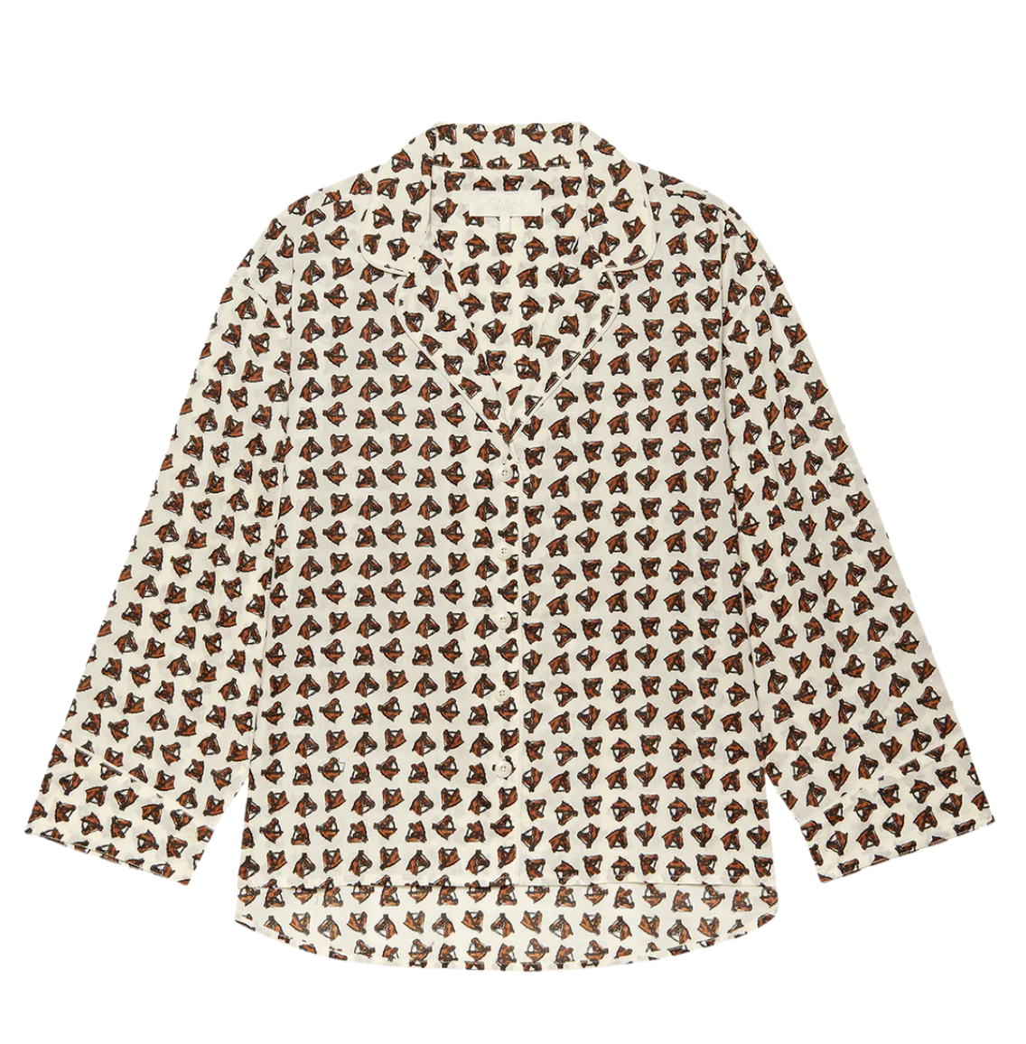 The Great. The Pajama Shirt- Horse Medallion Print