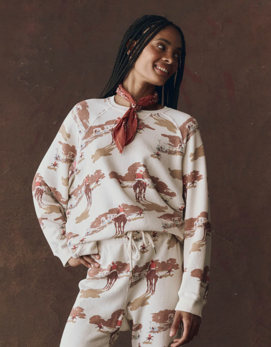 The Great. The Slouch Sweatshirt- Riding Horses Print