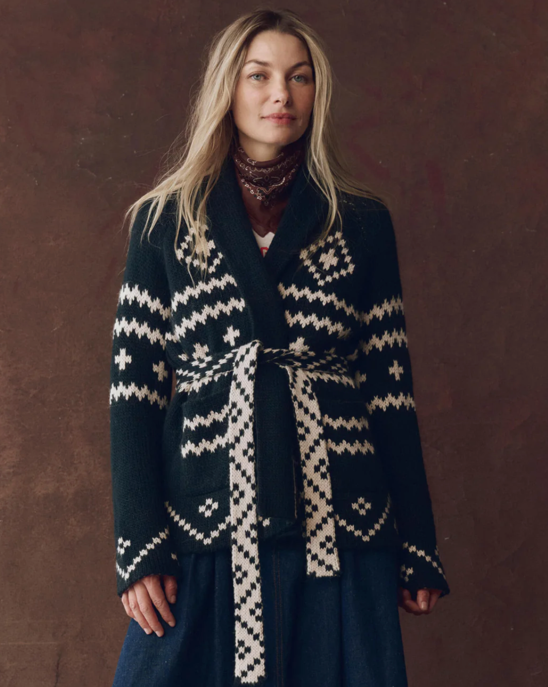 The Great. The Reversible Shepard Cardigan