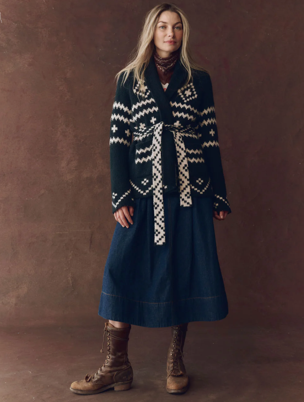 The Great. The Reversible Shepard Cardigan