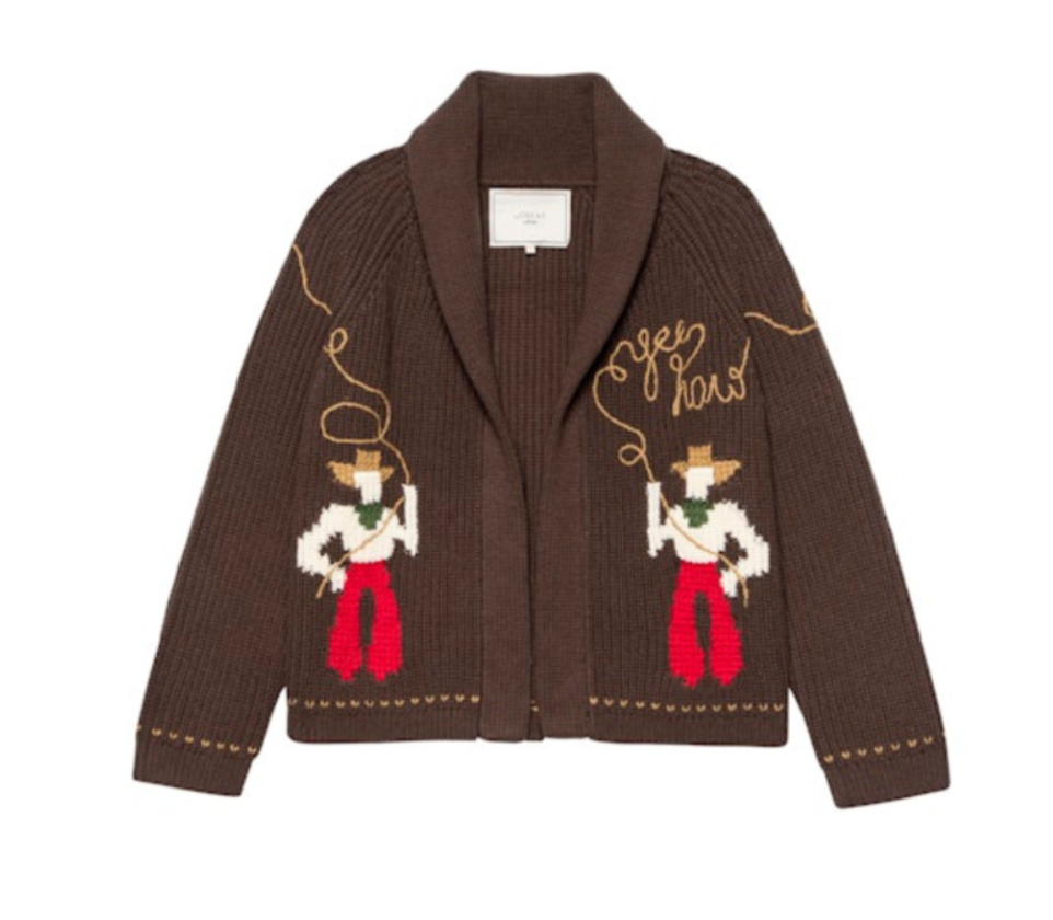 The Great. The Lasso Lodge Cardigan- Umber