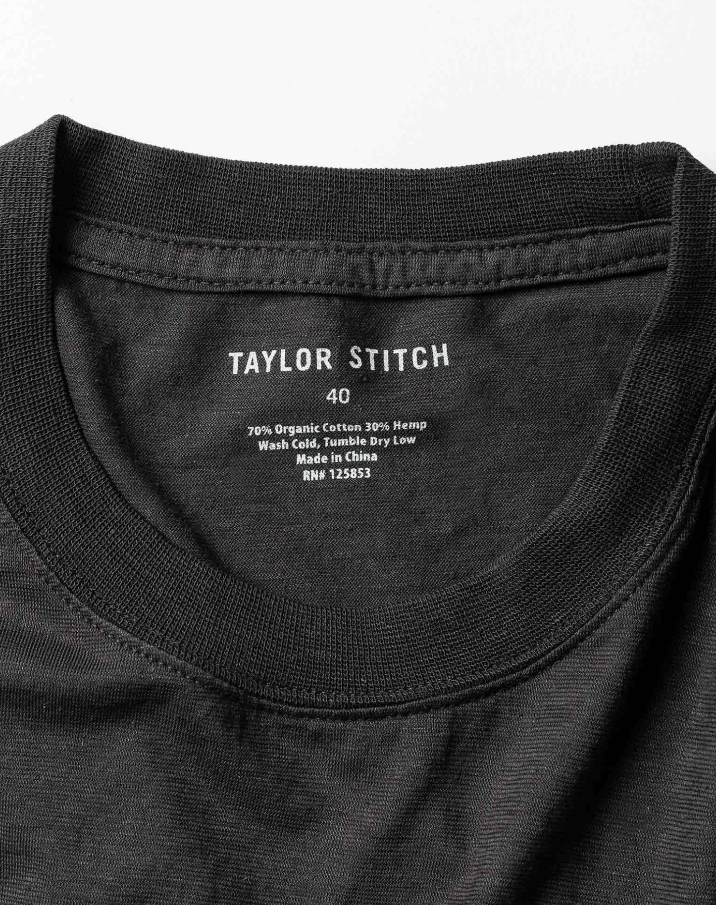 Taylor Stitch-The Cotton Hemp Tee in Charcoal