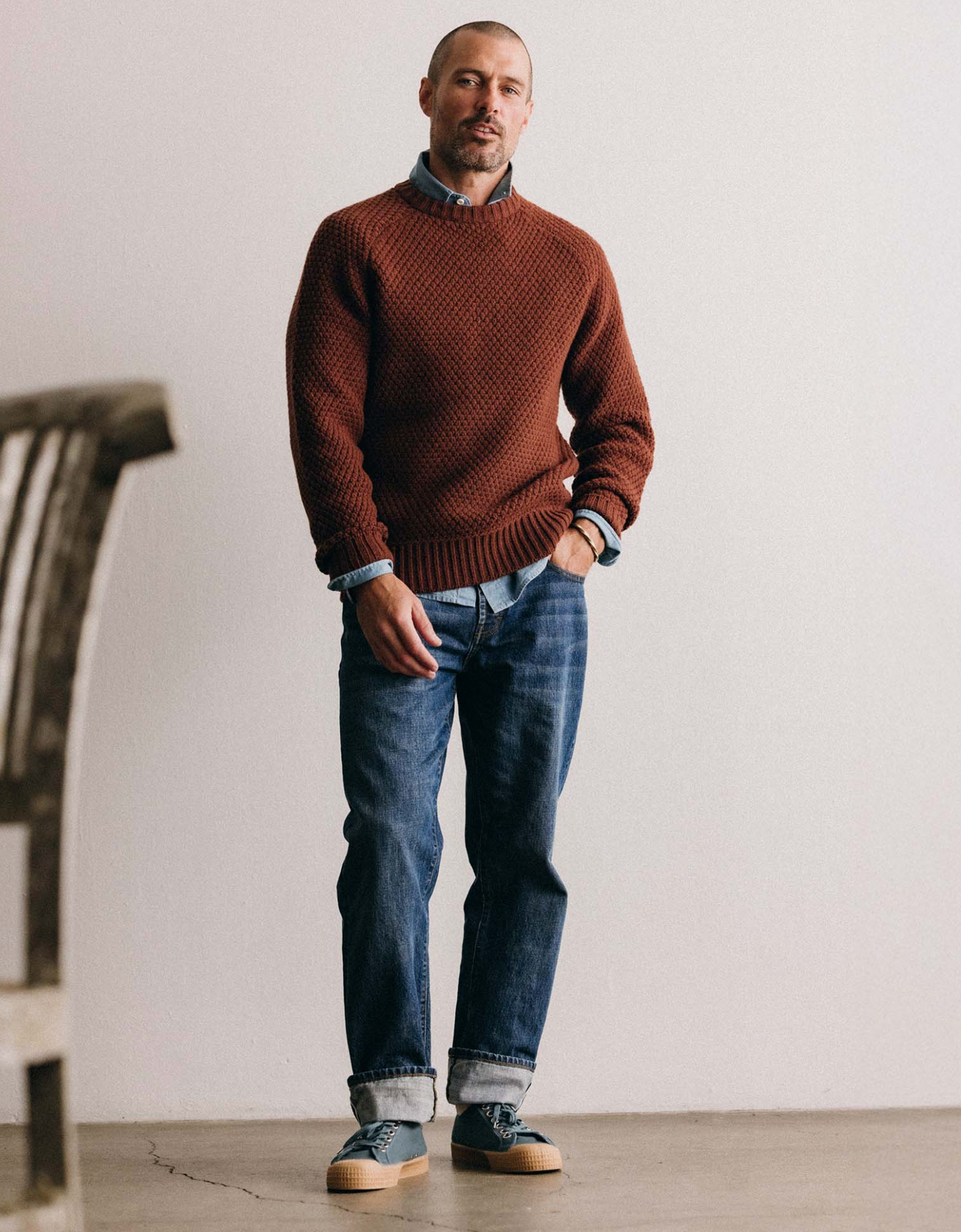 Taylor Stitch- The Straight Jean in Mid Wash Organic Selvedge