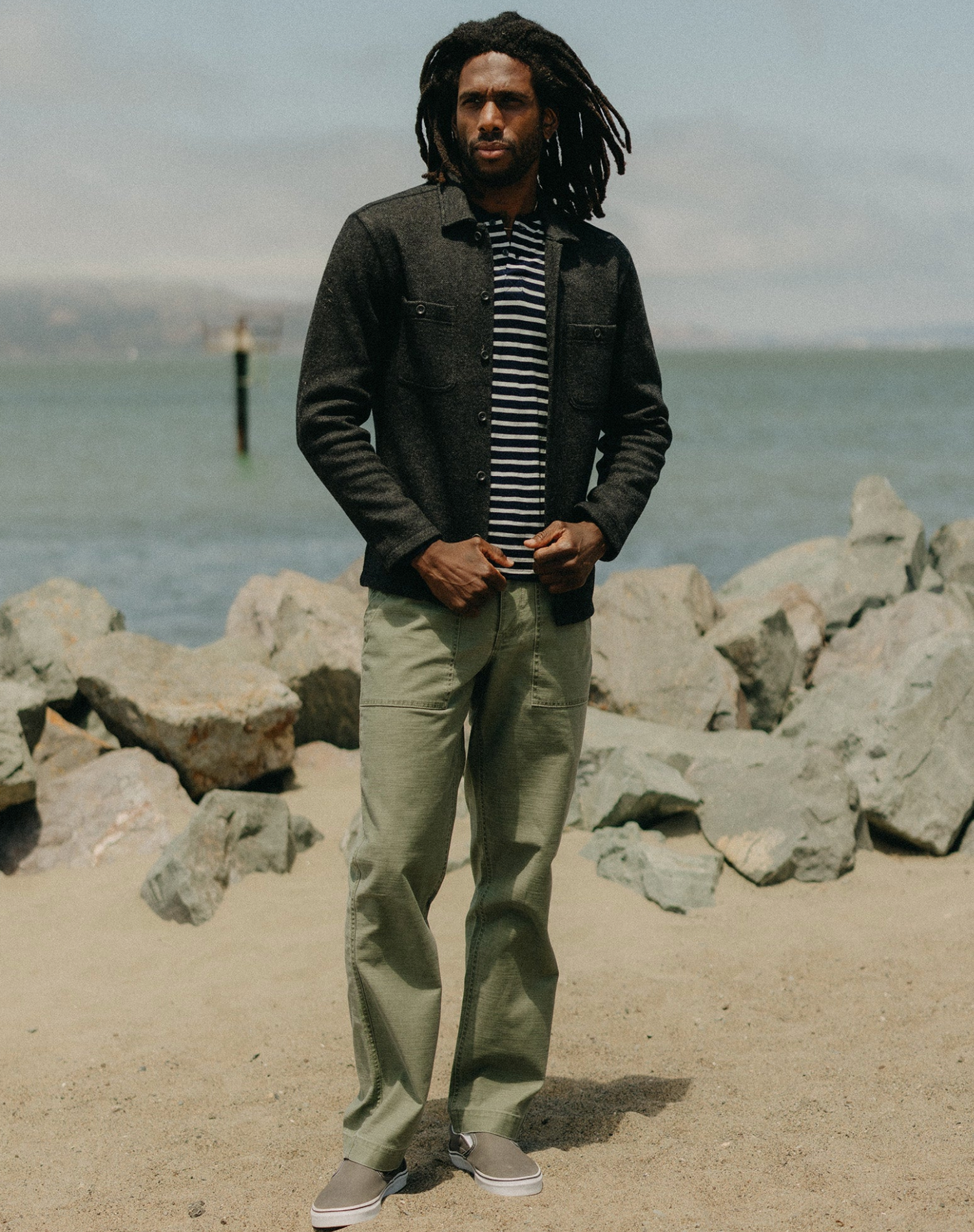 Taylor Stitch- The Surplus Pant in Field Olive Reverse Sateen
