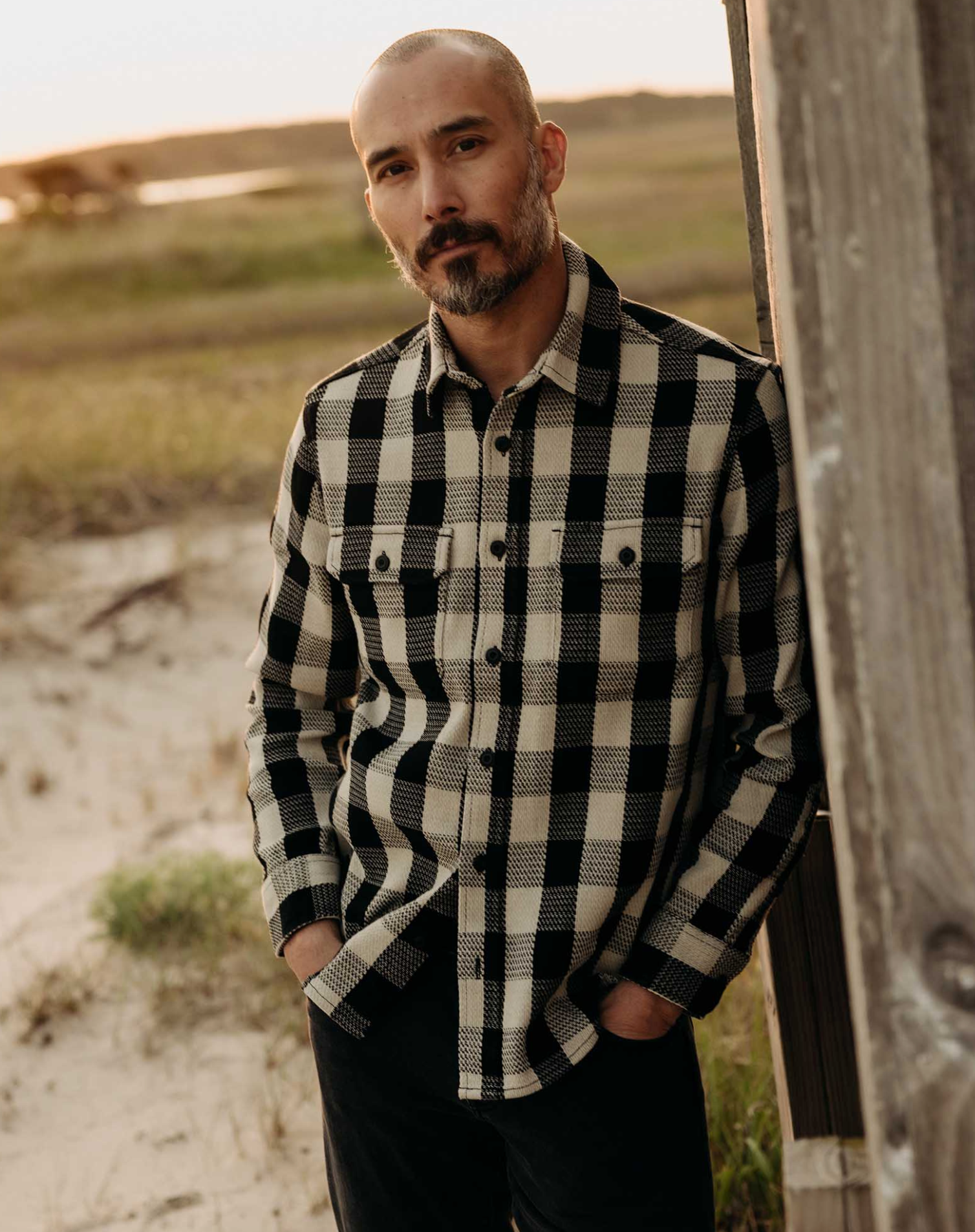 Taylor Stitch-The Division Shirt Black Indigo Check