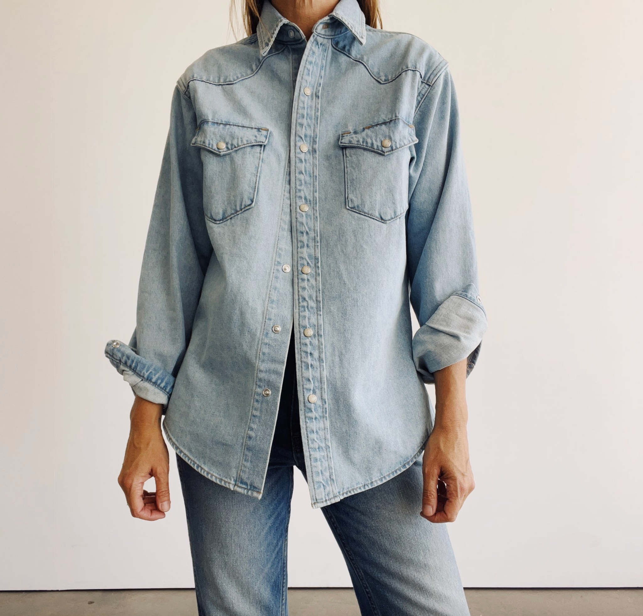 Hey Gang- The Western Shirt Clark Wash