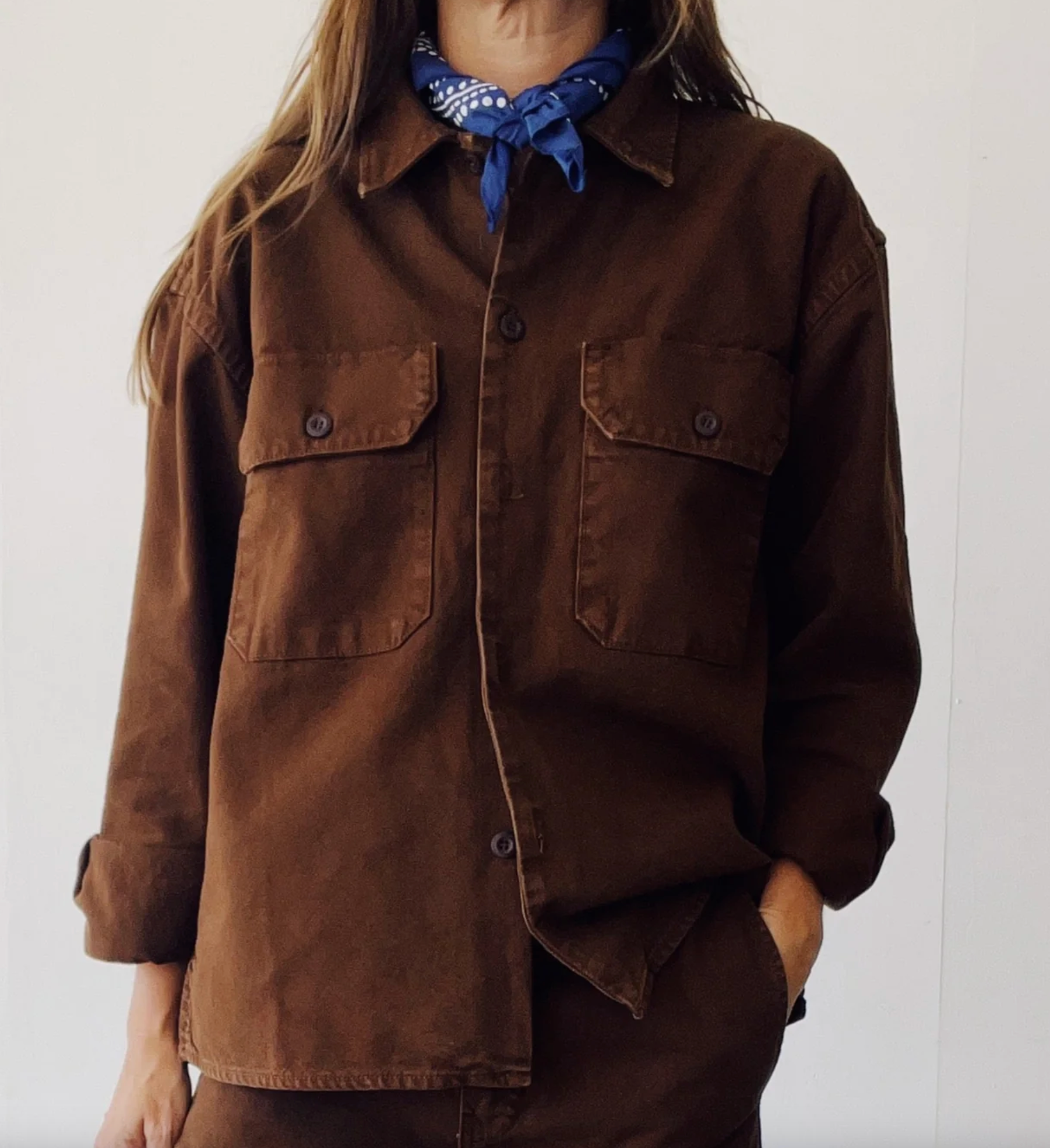 Hey Gang- The Work Shirt in Brown