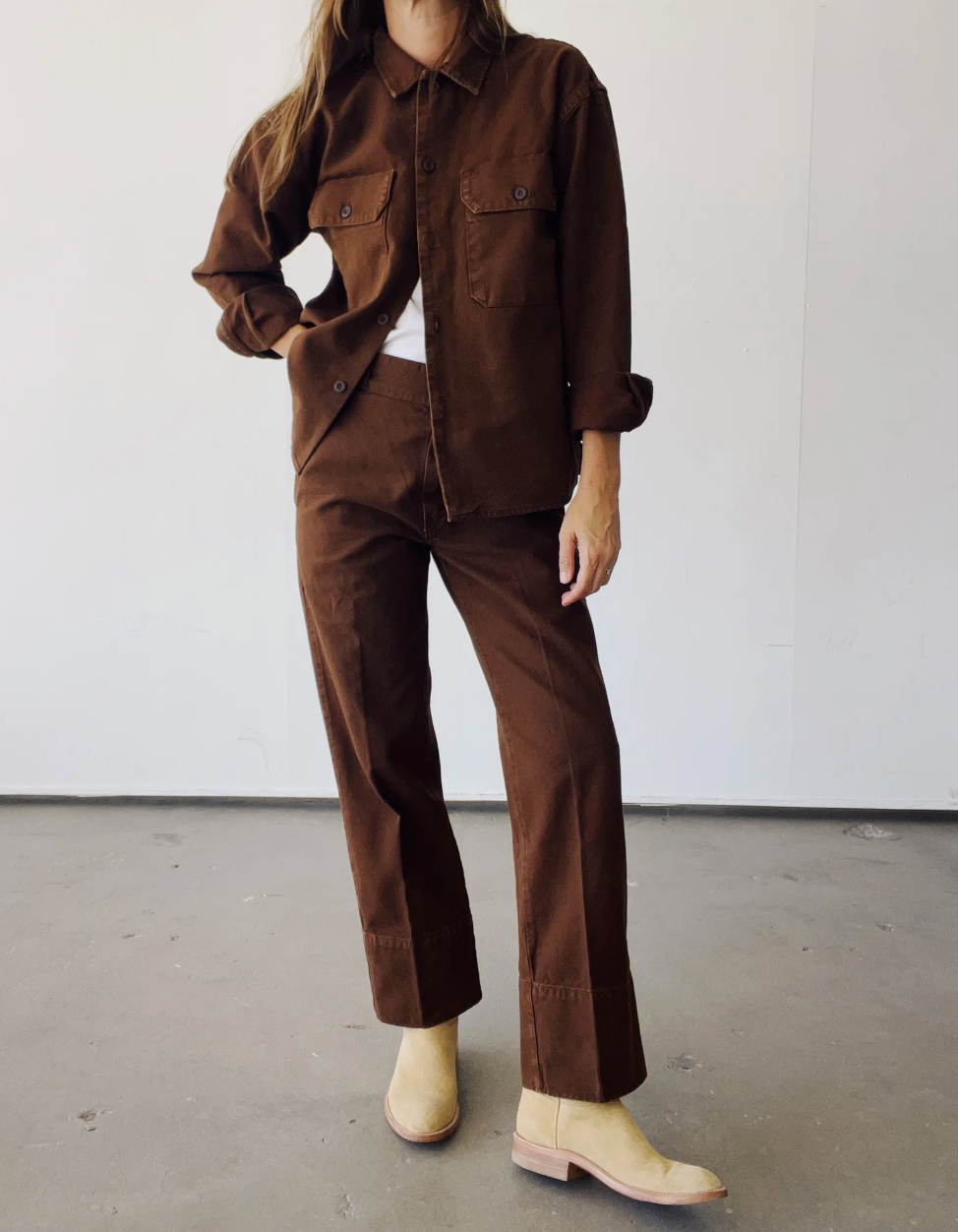 Hey Gang- The Work Pant in Brown