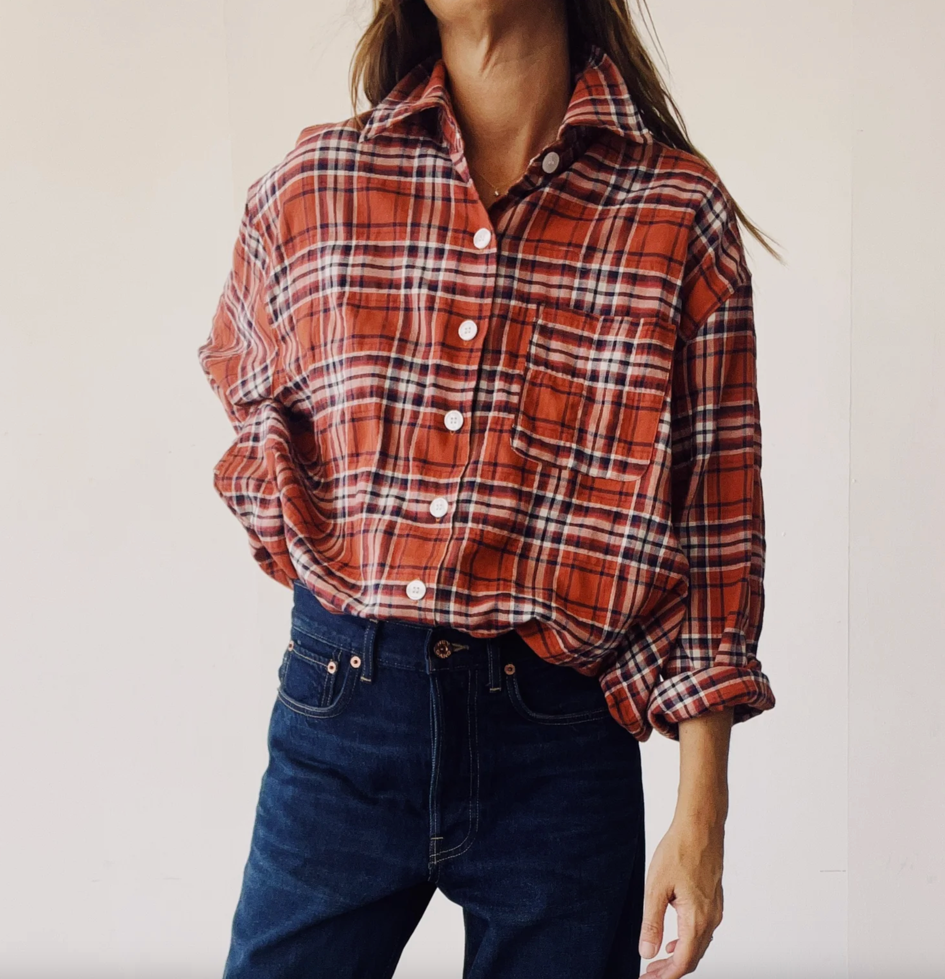Hey Gang- The Big Shirt in Red Plaid
