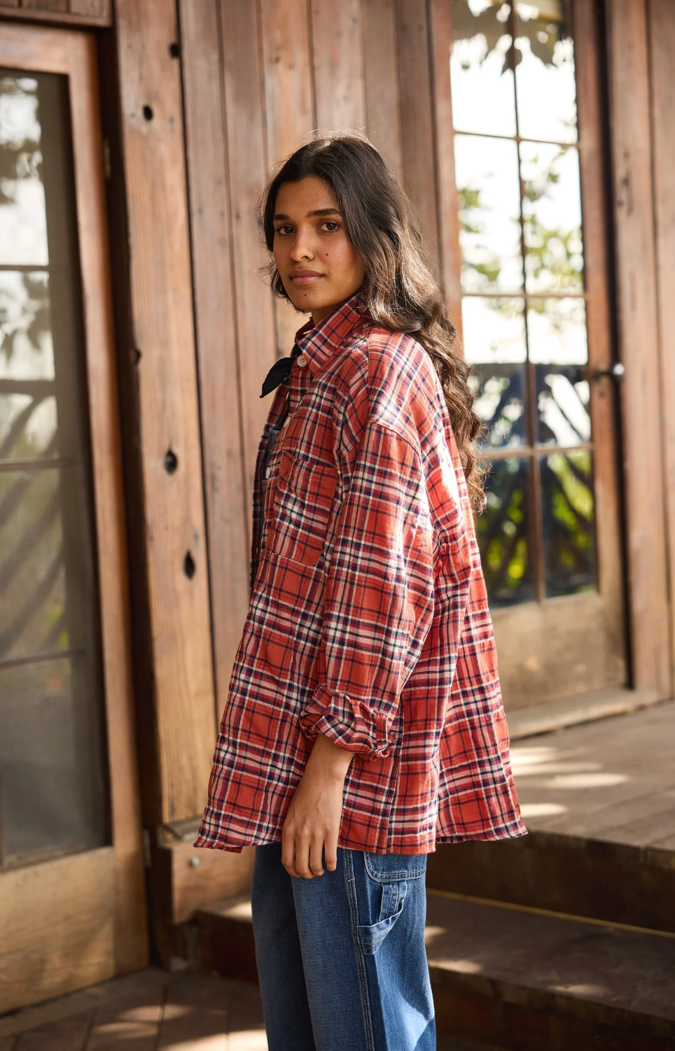 Hey Gang- The Big Shirt in Red Plaid