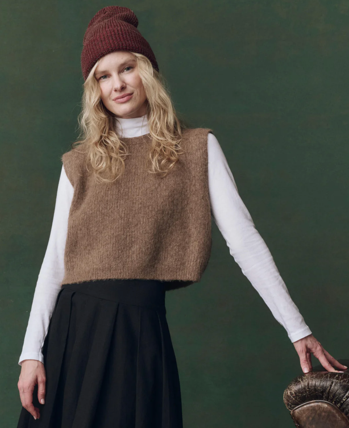 The Great. The Brushed Melange Sweater in Doe