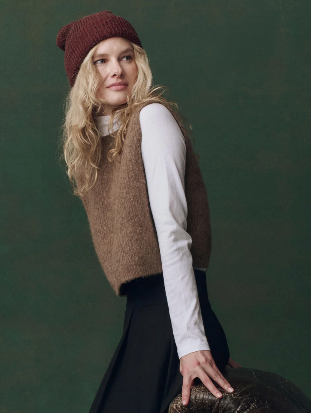 The Great. The Brushed Melange Sweater in Doe