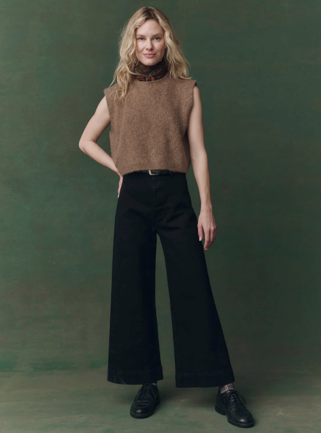 The Great. The Brushed Melange Sweater in Doe